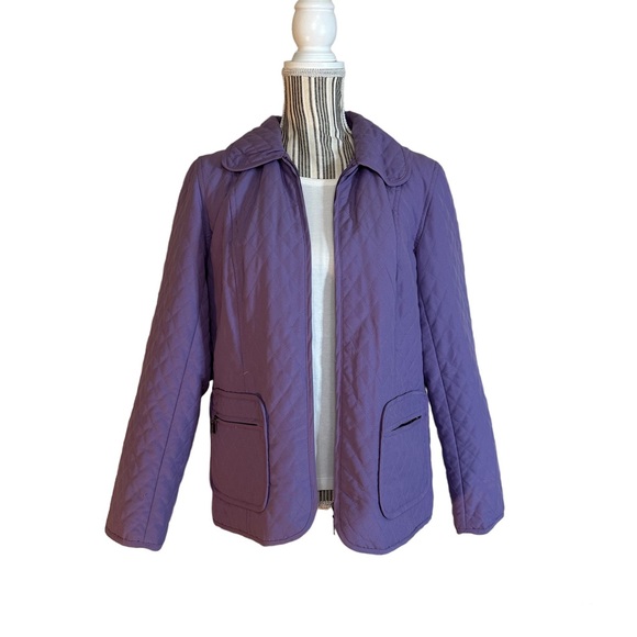 JM Collection Soft Cozy Warm Lavender Purple Quilted Jacket - Picture 8 of 8